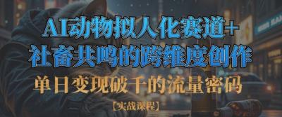 单日变现破千的流量密码，AI动物拟人化赛道+社畜共鸣的跨维度创作