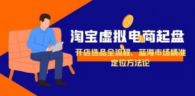 淘宝虚拟电商起盘,开店选品全流程,蓝海市场精准定位方法论