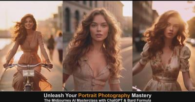 (9312期)Midjourney v5 ChatGPT 和 Bard AI人工智能人像摄影大师班-15节-中英字幕