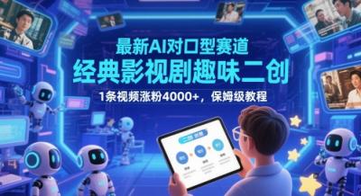 最新AI对口型赛道,经典影视剧趣味二创,1条视频涨粉4000+,保姆级教程