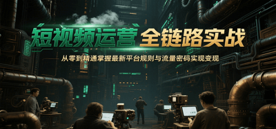 短视频运营全链路实战，从零到精通掌握最新平台规则与流量密码实现变现