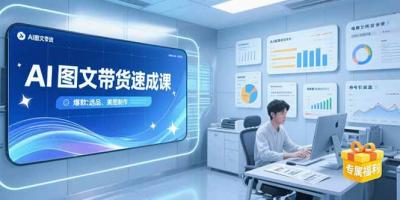 AI图文带货速成课,养号引流秘籍,爆款选品策略,美图制作全流程