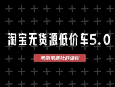 淘宝无货源价车5.0，​2025最新VIP淘宝无货源课程，1688代发，蓝海选品，零成本创业首选(更新)