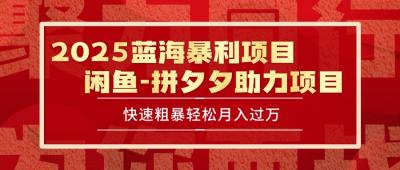 2025 最新闲鱼蓝海暴利项目 快速粗暴单号日入1000+，保姆级教程