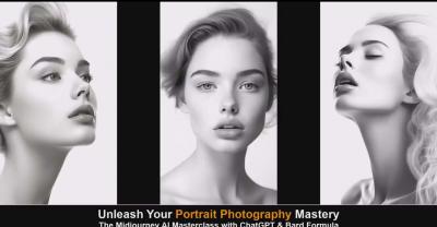 (9312期)Midjourney v5 ChatGPT 和 Bard AI人工智能人像摄影大师班-15节-中英字幕