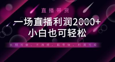 半无人直播带货，一场利润数张，适合所有平台玩法，小白也可轻松