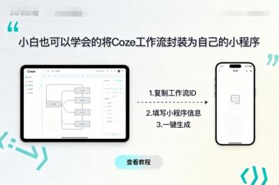 小白也可以学会的将coze工作流封装为自己的小程序