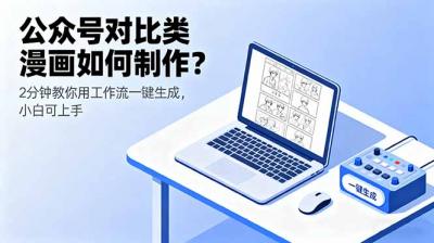 公众号对比类漫画如何制作?2分钟教你用工作流一键生成,小白可上手
