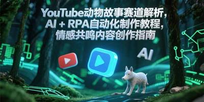 YouTube动物故事赛道解析，AI+RPA自动化制作教程，情感共鸣内容创作指南