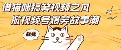 借猫咪搞笑视频之风,掀视频号爆笑故事潮,轻松日入四位数,无门槛快速入门!