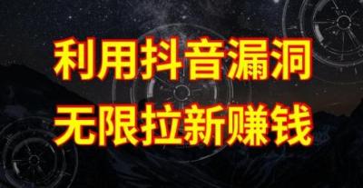 利用抖音链接漏洞，无限拉新赚钱【漏洞原理+操作流程】【揭秘】