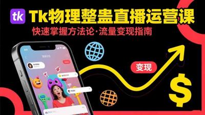 Tk物理整蛊直播跨境运营：快速掌握整蛊类直播的运营方法论，实现流量变现