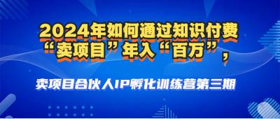 2024年普通人如何通过知识付费“卖项目”年入“百万”人设搭建-黑科技...