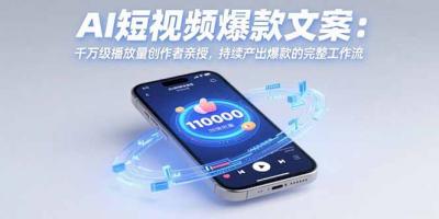 AI短视频爆款文案：千万级播放量创作者亲授，持续产出爆款的完整工作流