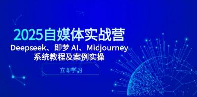 2025自媒体实战营,Deepseek、即梦 AI、Midjourney系统教程及案例实操