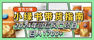 小绿书带货完全教学指南,2024年微信风口项目,日入1700+