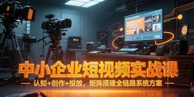 中小企业短视频实战课,认知+创作+投放,矩阵搭建全链路系统方案