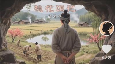 把课本里的古文做成爆火AI视频！流量猛的不行，7个作品涨粉23万＋