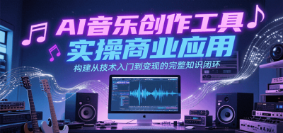 AI音乐创作工具实操商业应用,构建从技术入门到变现的完整知识闭环