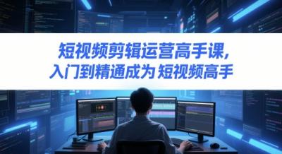 短视频剪辑运营高手课,入门到精通成为短视频高手