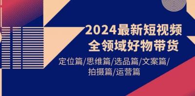 (9818期)2024最新短视频全领域好物带货 定位篇/思维篇/选品篇/文案篇/拍摄篇/运营篇