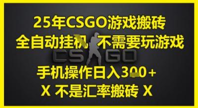 25年CSGO游戏搬砖,全自动运行,不需要玩游戏,手机操作日入3张(不是汇率搬砖)【揭秘】