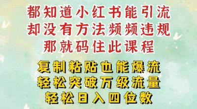 小红书靠复制粘贴一周突破万级流量池干货，以减肥为例，每天稳定引流变现四位数【揭秘】