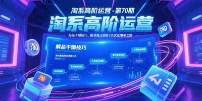 淘系高阶运营-第70期,标品干爆技巧,解决难点策略,大佬操盘方法