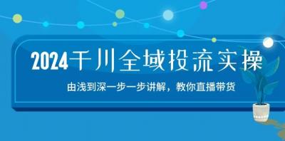 2024千川-全域投流精品实操:由谈到深一步一步讲解,教你直播带货-15节