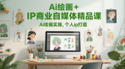 Ai绘画+IP商业自媒体精品课，Ai绘画实操，个人ip打造