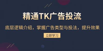 精通TK广告投流:底层逻辑介绍,掌握广告类型与投法,提升效果