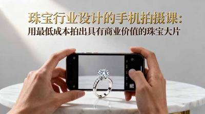 珠宝行业设计的手机拍摄课：用最低成本拍出具有商业价值的珠宝大片！
