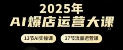 2025年AI爆店运营大课,13节AI实操课+37节流量运营课