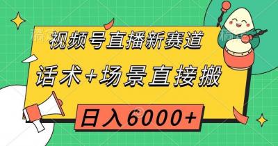 视频号直播新赛道,话术+场景直接搬,日入6000+【揭秘】