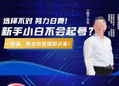 大左教您从0到1做直播带货,选择不对,努力白费,5小时课程搞定那点事,解决你起号问题