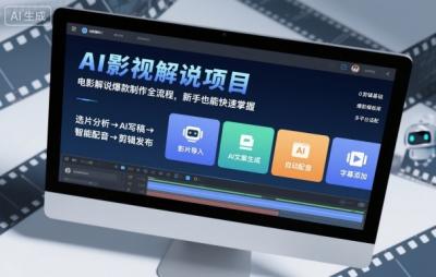 AI影视解说项目,电影解说爆款制作全流程,新手也能快速掌握