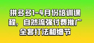 拼多多1-4月份培训课程,自然流强付费推广全套打法和细节