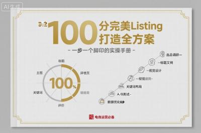 100分完美Listing打造全方案，想要完美listing必须是需要一步一个脚印的