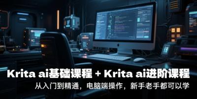 krita ai基础课程+Krita ai进阶课程，从入门到精通，电脑端操作，新手老手都可以学