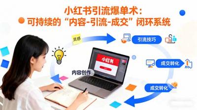 小红书引流爆单术:构建一套低成本 可持续的“内容-引流-成交”闭环系统