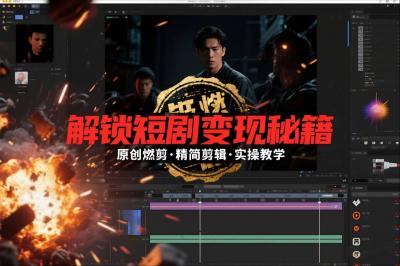 短剧拉新之原创燃剪精简剪辑实操课，解锁短剧变现秘籍