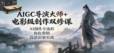 AIGC导演大师+电影级创作双修课：AI创作全流程、角色剪辑、高清渲染实战