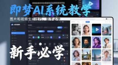 即梦AI系统教学，图片和视频生成技巧，新手必学