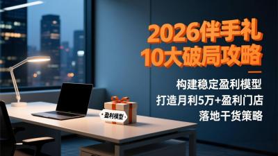 2026伴手礼10大破局攻略：构建稳定盈利模型，打造月利5万+盈利门店，落地干货策略