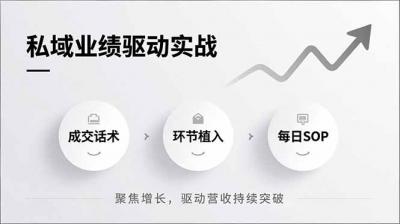 私域业绩驱动实战,成交话术、环节植入、每日SOP,聚焦增长,驱动营收持续突破