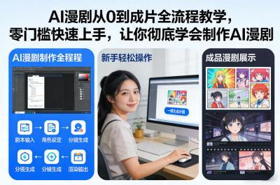 AI漫剧从0到成片全流程教学，零门槛快速上手，让你彻底学会制作AI漫剧【保姆级教程】