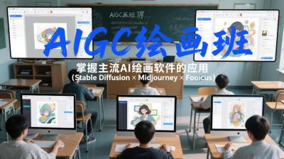 AIGC绘画班，掌握主流Ai绘画软件的应用(Stable Diffusion x Midjourney x Fooocus)