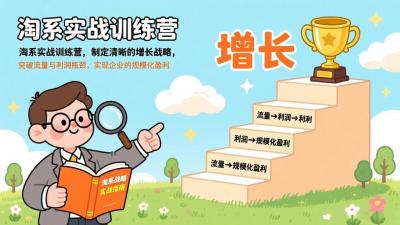 淘系实战训练营，制定清晰的增长战略，突破流量与利润瓶颈，实现企业的规模化盈利