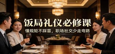 公众号收费文章：《饭局礼仪必修课：懂规矩不踩雷，职场社交少走弯路》