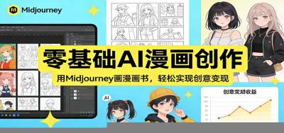 零基础AI漫画创作：用Midjourney画漫画书，轻松实现创意变现